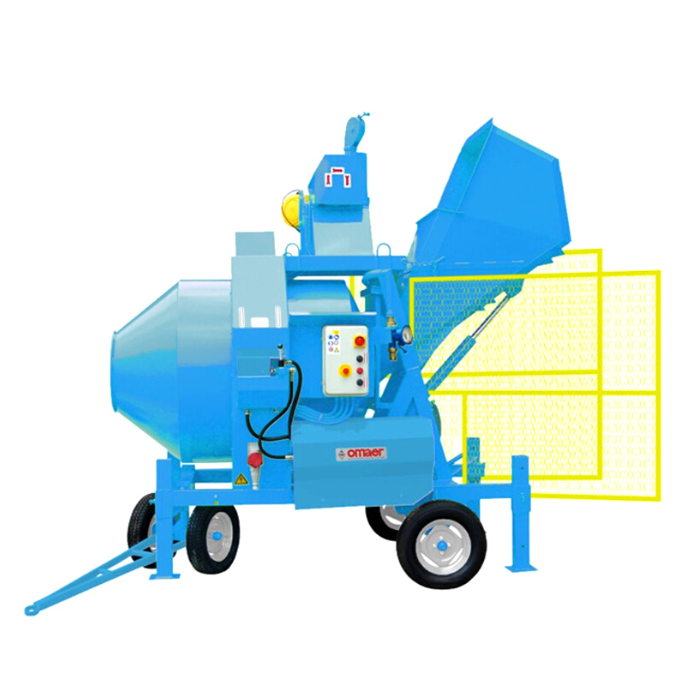 Reversing drum cement mixer 350 lt - C 500 i of Concrete mixers | Hydraulic loading line by OMAER