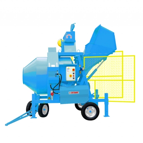 Model Reversing drum cement mixer 350 lt - C 500 i of available Concrete mixers | Hydraulic loading line by OMAER