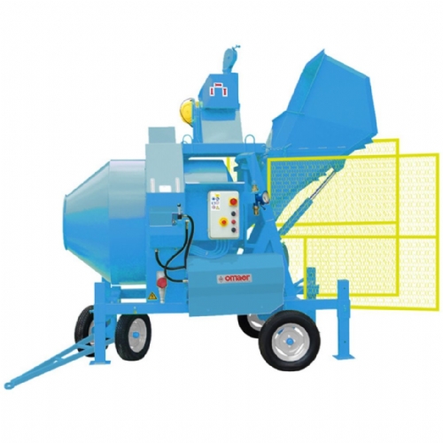 Reversing drum cement mixer 350 lt - C 500 i of Concrete mixers | Hydraulic loading line by OMAER