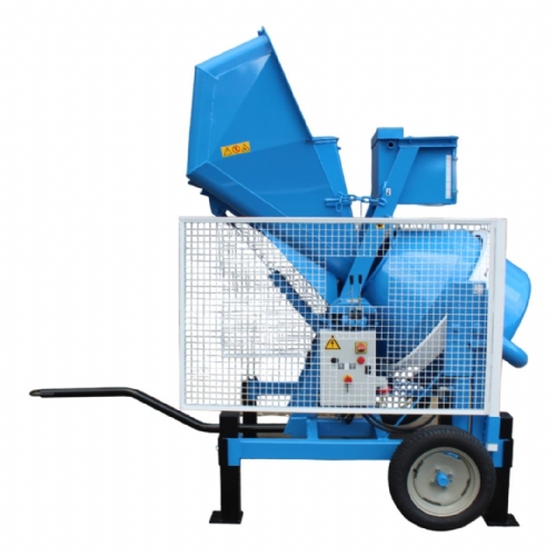 Model Tilting drum cement mixer 400 lt - C 500 Ri of available Concrete mixers | Hydraulic loading line by OMAER